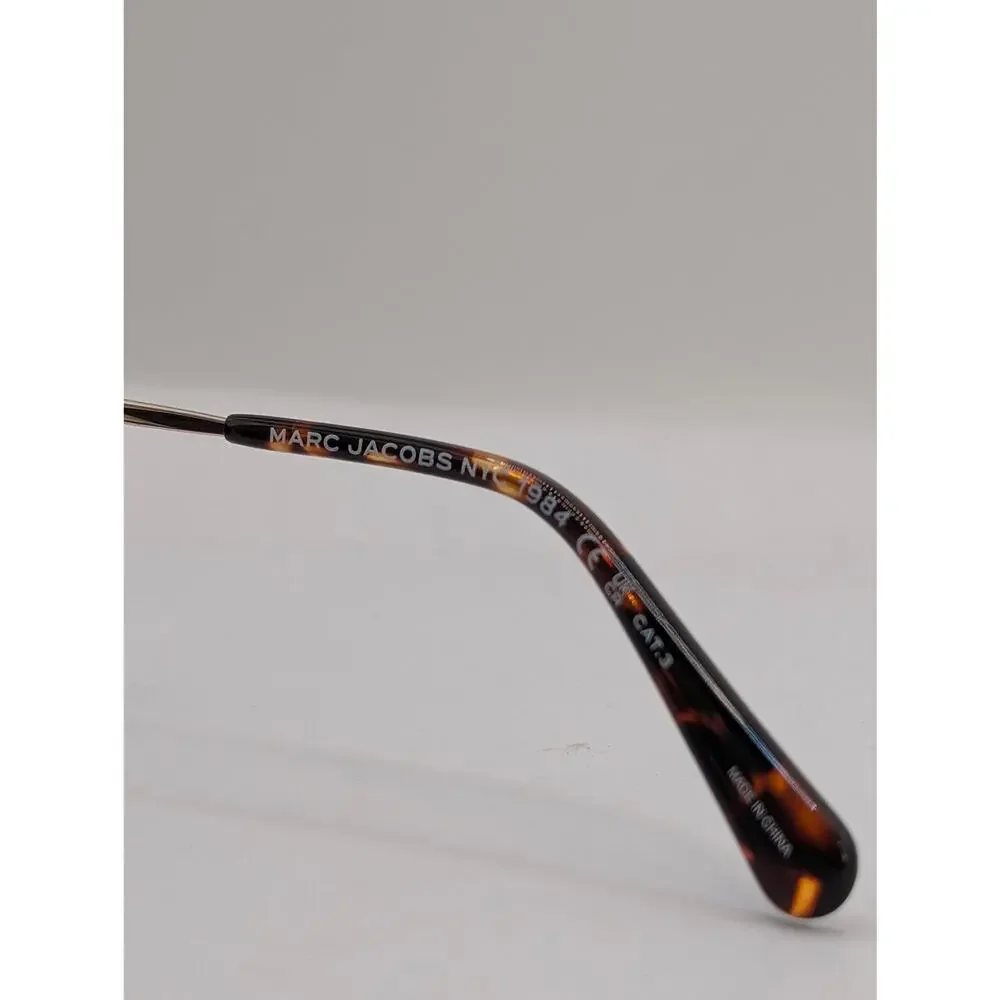 AUTH Marc Jacobs Square Frame Aviator Marc Icon – Tortoise & Gold – Brand New